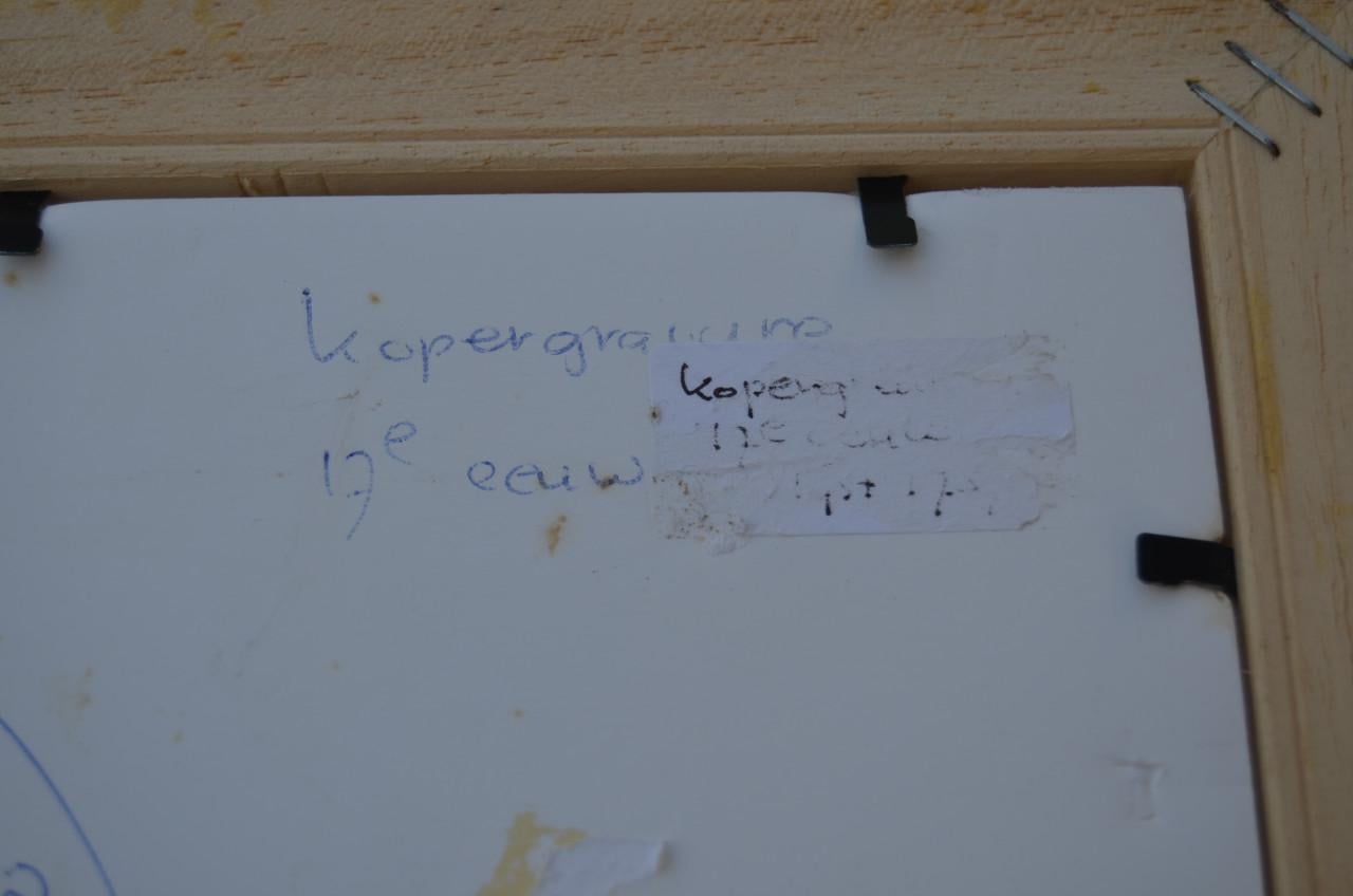 Ets/kopergravure Hofje van Hogelande Den Haag 18e eeuw