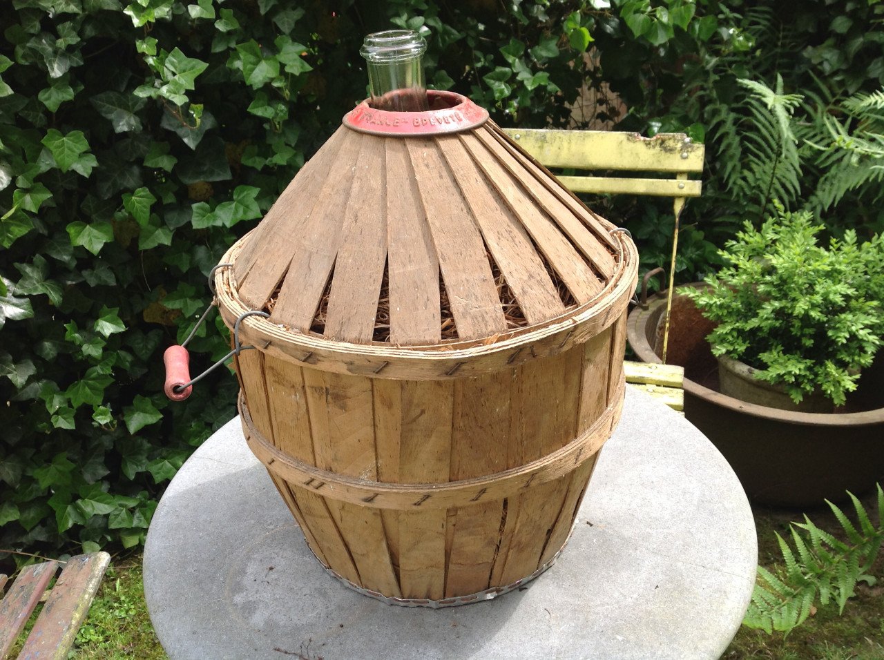 Tuin decoratie zink,glas,enz