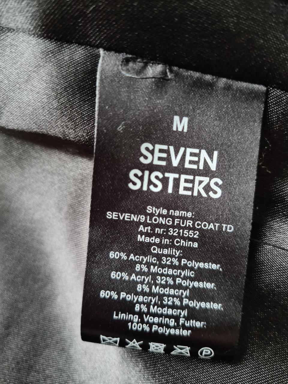 Seven Sisters/ The Sting bordeaux/ roest bruine fake fur bontjas  Maat M