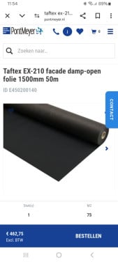 Taftex damp open folie
