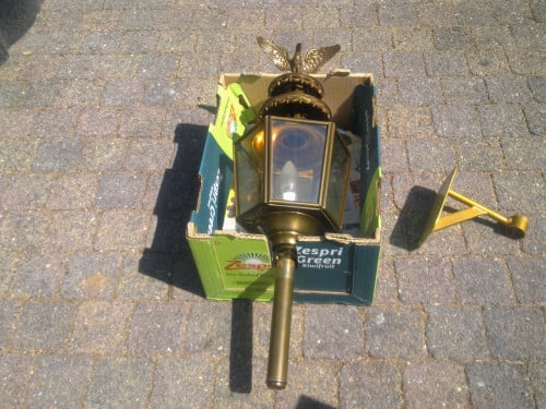 Koperen koetslamp
