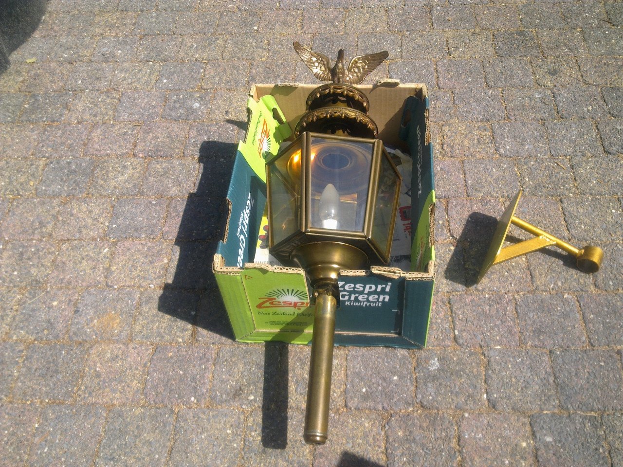 Koperen koetslamp