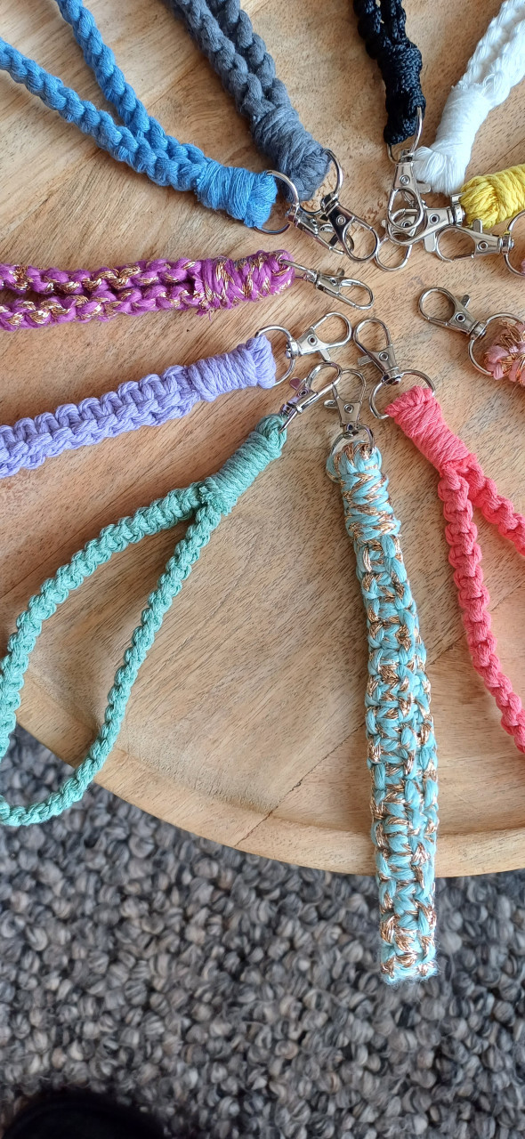 Mcramé sleutelhangers