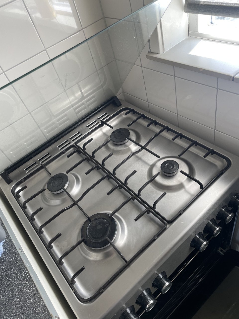 Gasfornuis/oven combi, 4pits