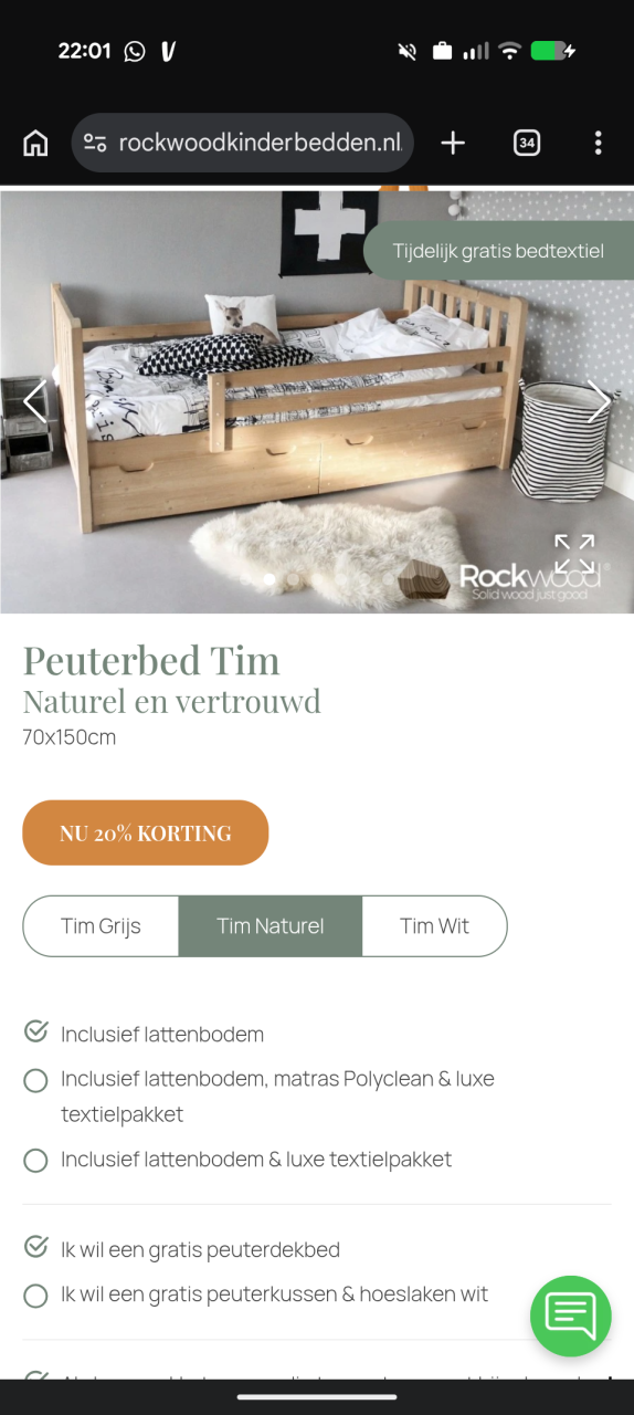 Kinderbed Rockwood Tim 70x150