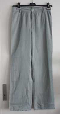 Mintgroenen ribbroek maat m