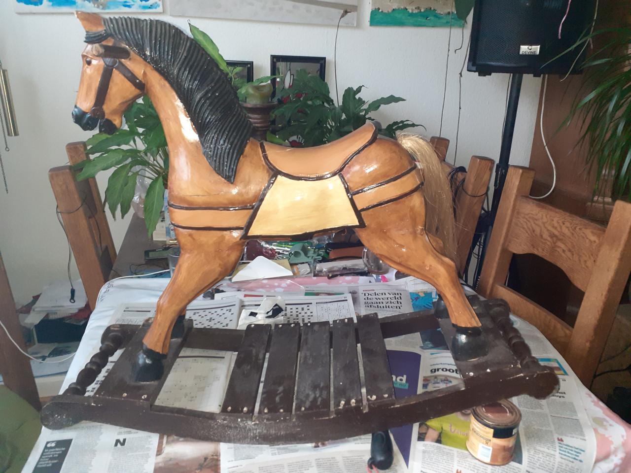 Kermis Schommel Paard - Vintage - van Hout -Origineel