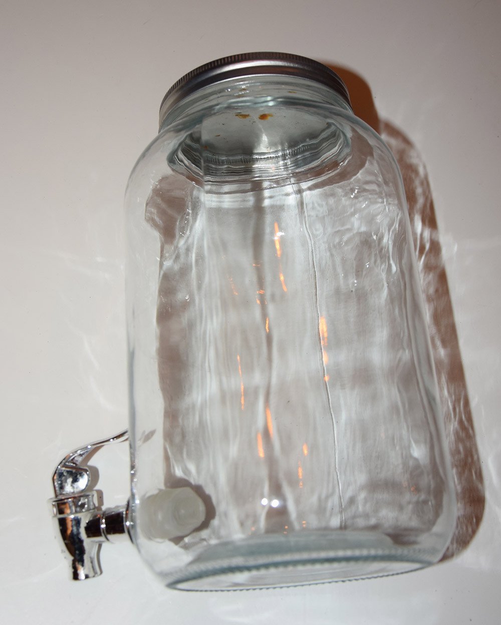 Glazen sapfles van 3 liter met kraantje dispenser