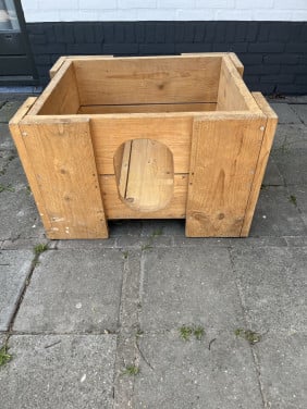 Steiger houten honden/katten mand