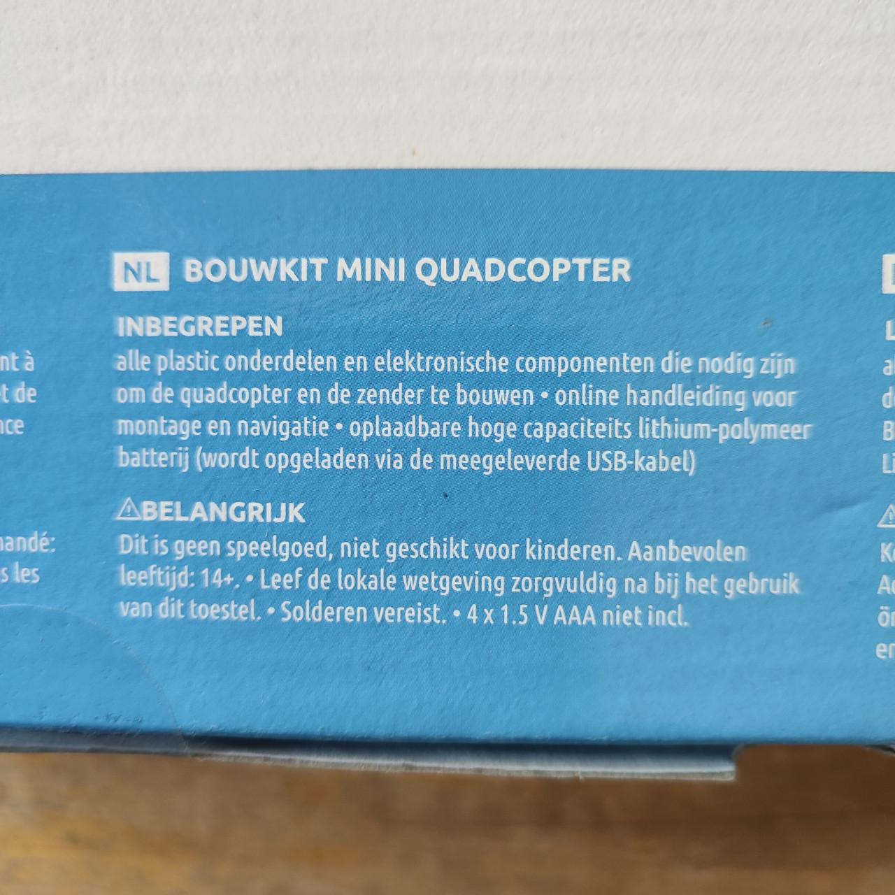 Drone bouwkit van Velleman.