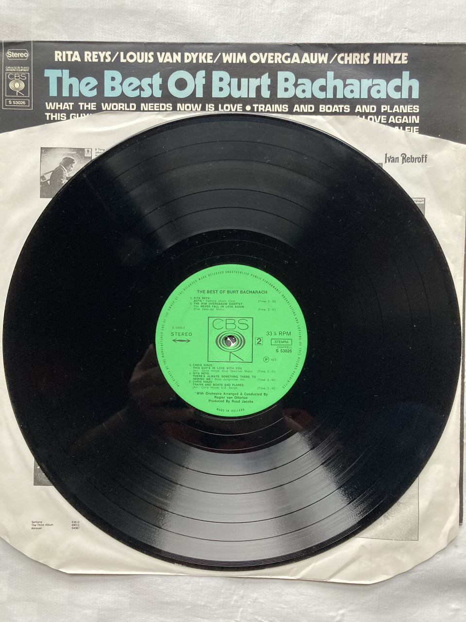 LP Reys, V.Dijk, Overgauw, Hinze The best of Burt Bacharach