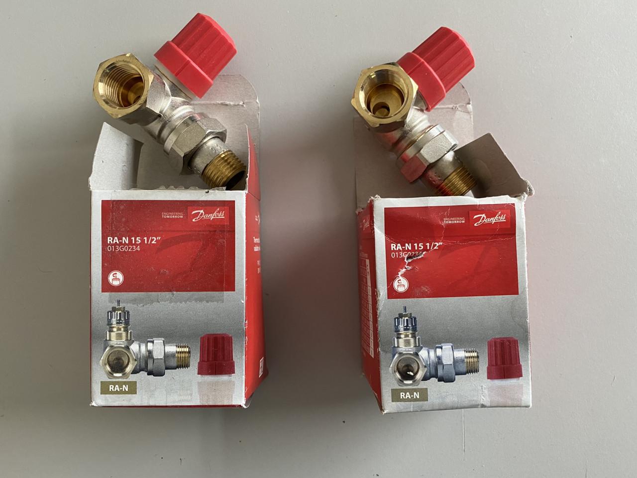 Danfoss thermostatische kranen voor radiator. Nieuw en gebruikt.