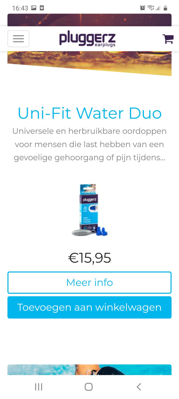 Oordoppen water pluggerz