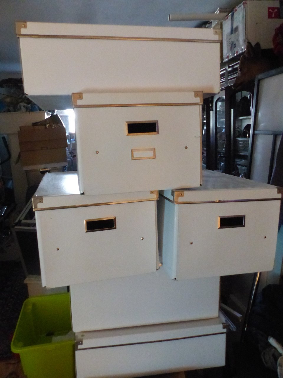 Opbergdozen opbergboxen 6 dozen Ikea karton prima staat wit type Kassett