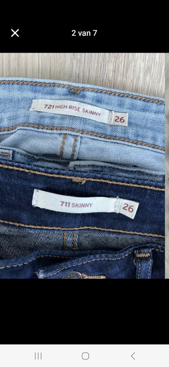 Levi's, zara,shein meiden jeans maat s