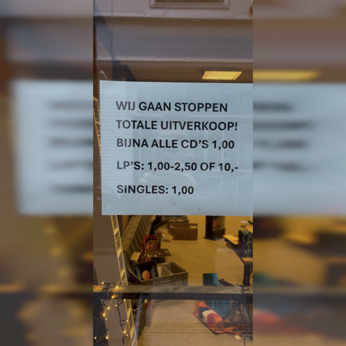 Totale uitverkoop lp’s en cd’s Sint Jacobsstraat 20 Vlissingen