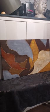 Groot abstract schilderij op canvasdoek 25,--€