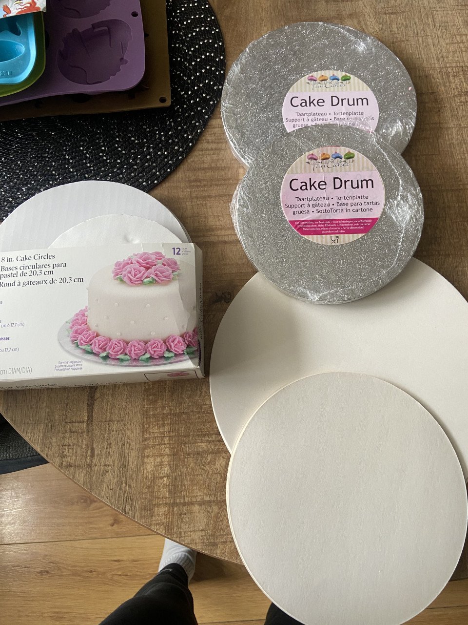 Verschillende cake circles, cake drum taart plateau