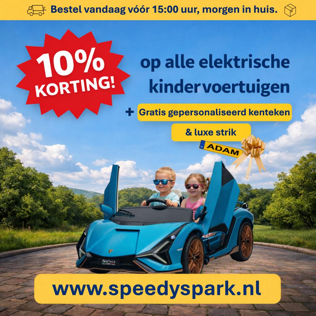 Elektrische Kinderauto 24V – Lamborghini Sian 2 zits | Blauw