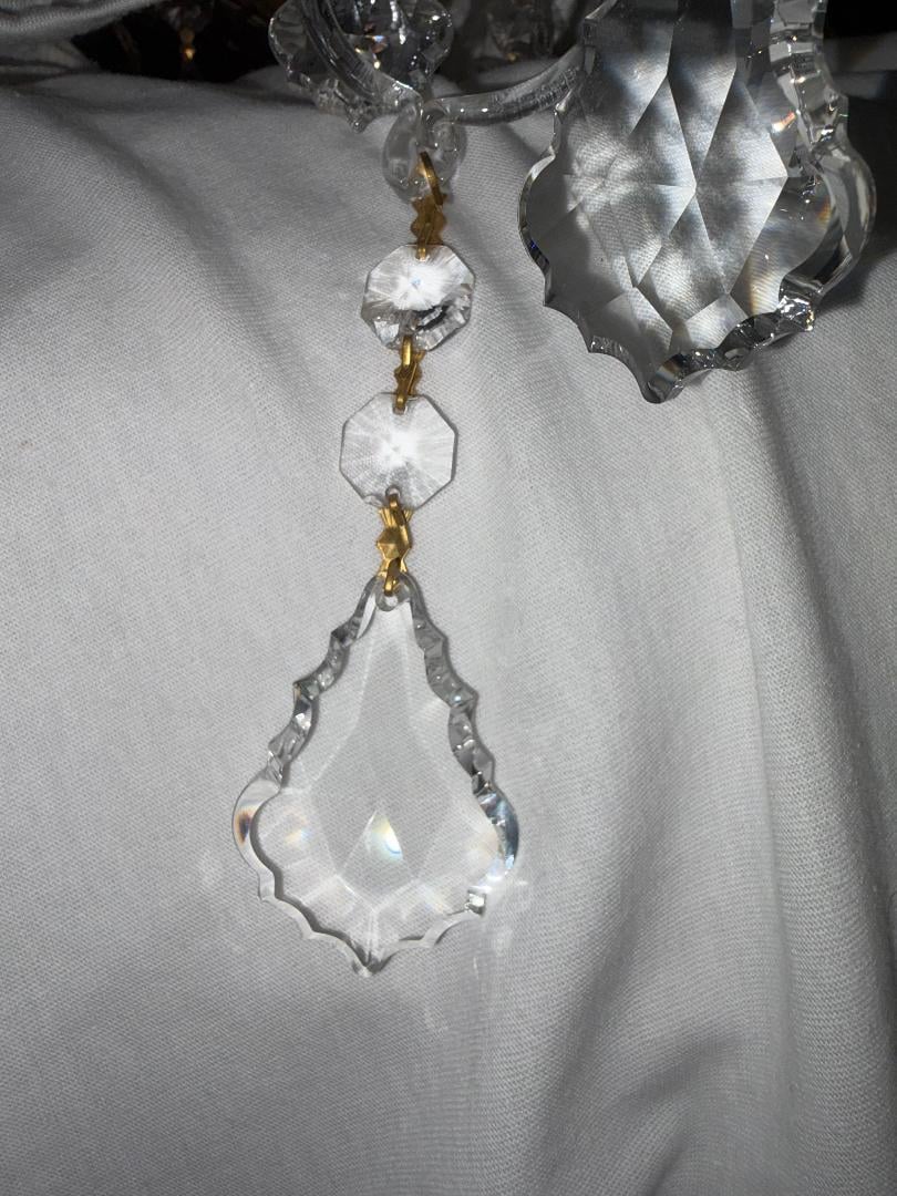 2 xCrystal Chandeliers 5 lamp & 4 lamp - will sell together or seperately
