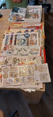3D knipvellen, stickers, karton, enveloppen, etc