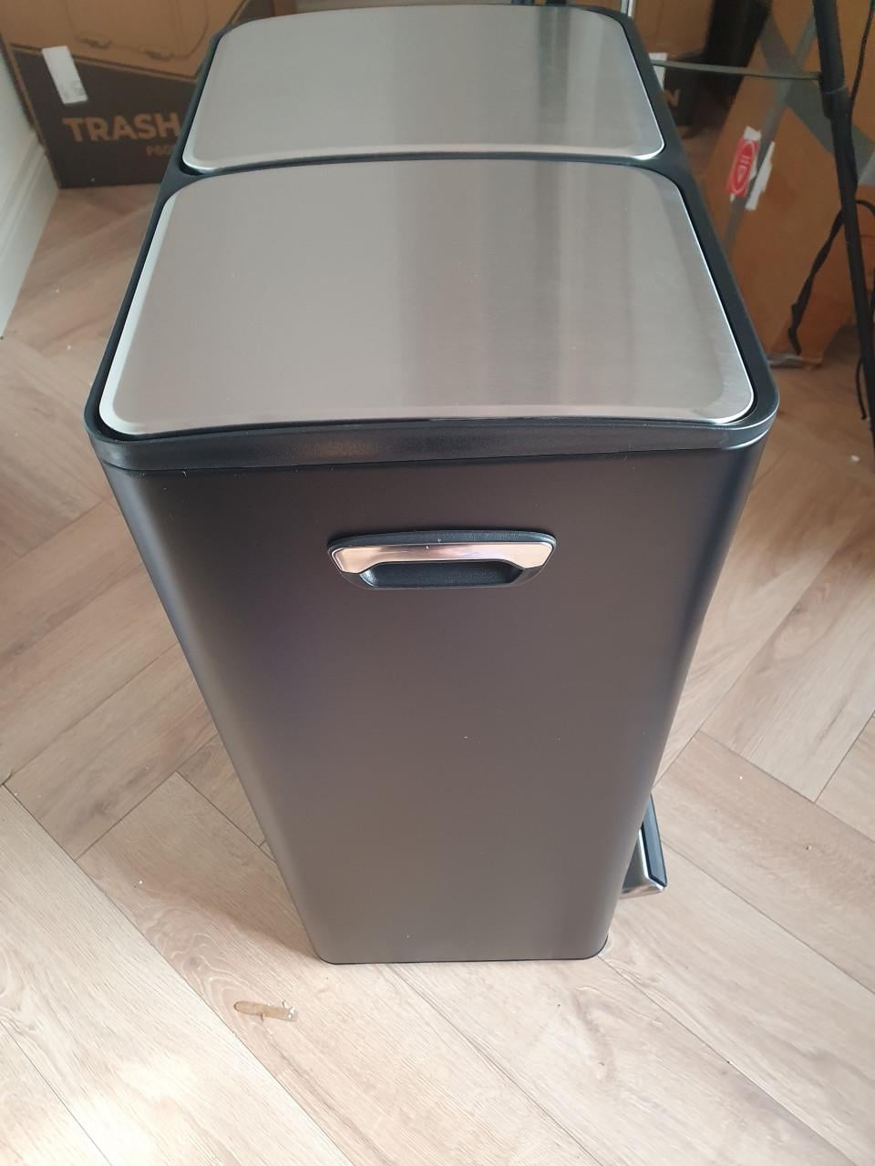 Bayt Prullenbak 60L – 27L + 33L – 2 Compartimenten – Touch – Zwart