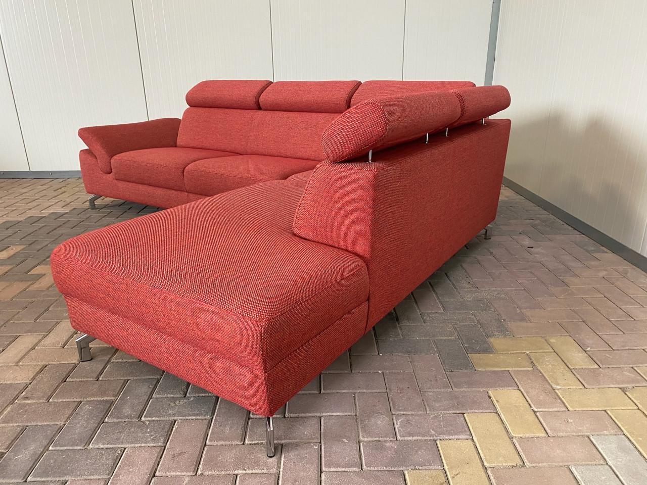 GRATIS LEVERING HEEL NL Mooi Rode Stoffen Hoekbank