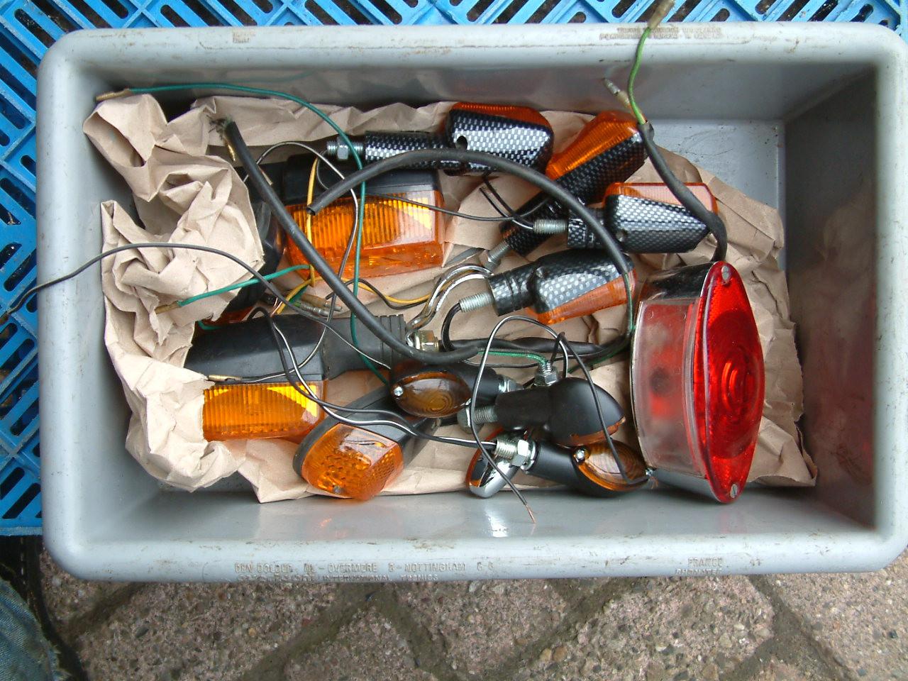 Knipperlichten ook nieuw  met koplamp gebruiktvoor cafe racer