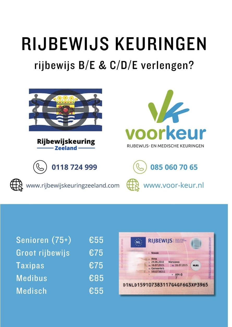 Rijbewijskeuring Zeeland