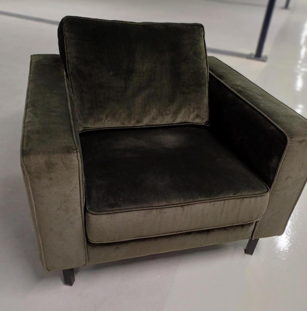 Stoel donkergroen fluweel, merk Woood Robin