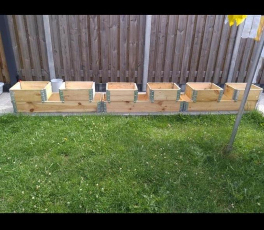 Pallet randen, palletranden, moestuin bakken.