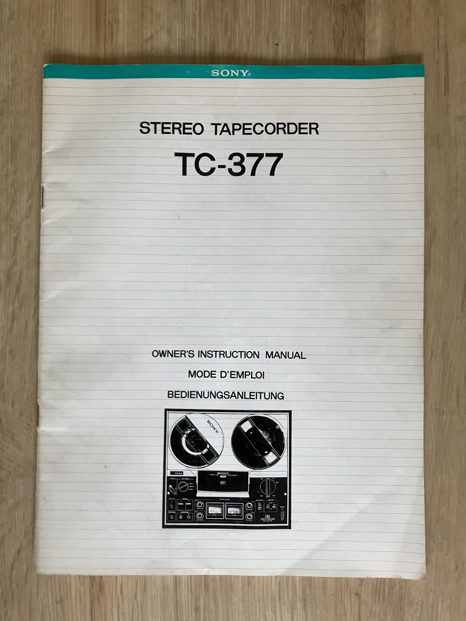 Sony reel to reel tape recorder TC-377