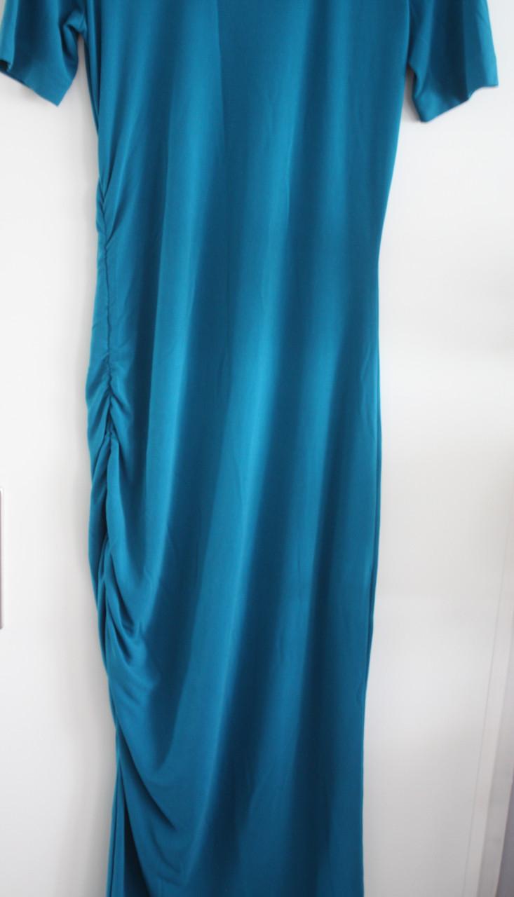 Blauwe lange jurk  maat s