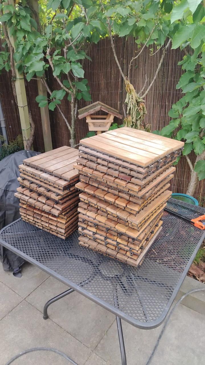40 stuks Houten Kliktegels (30x30 cm)