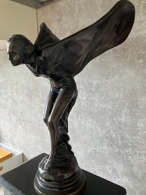 Antieke Pendule met Flying Lady van Rolls Royce