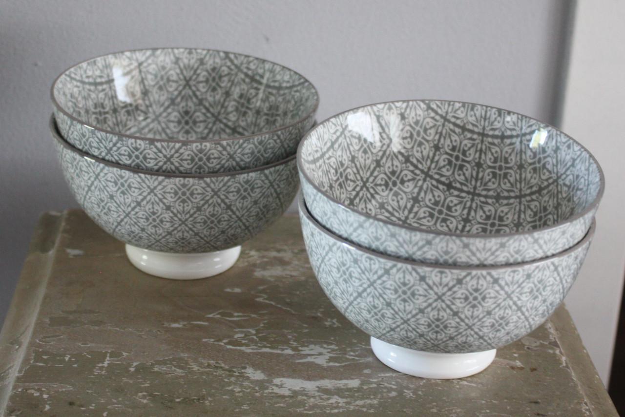 Set van 4 schalatjes met print