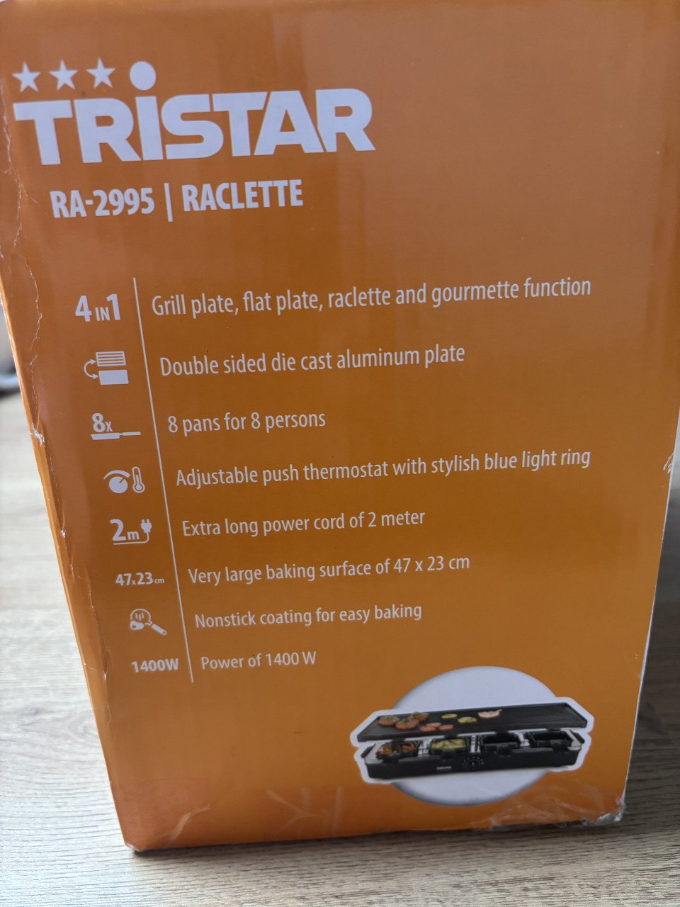 Tristar gourmetstel 8 pers.