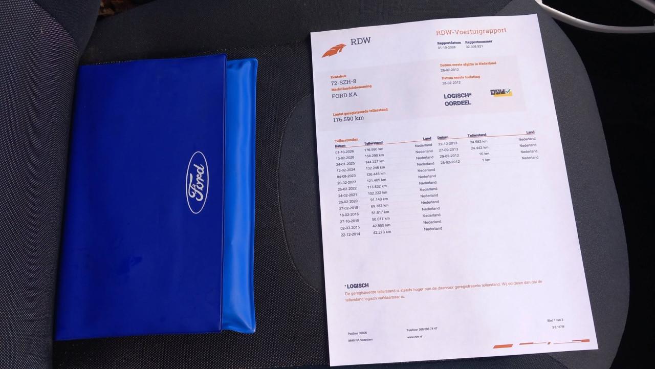 Ford Ka 1.2 Titanium X start/stop bj:2012 airco lm-velgen apk 2027 !!