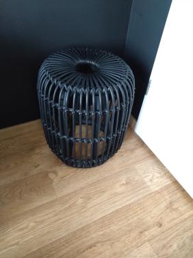 Rotan poef voetenbank poefje hocker kruk
