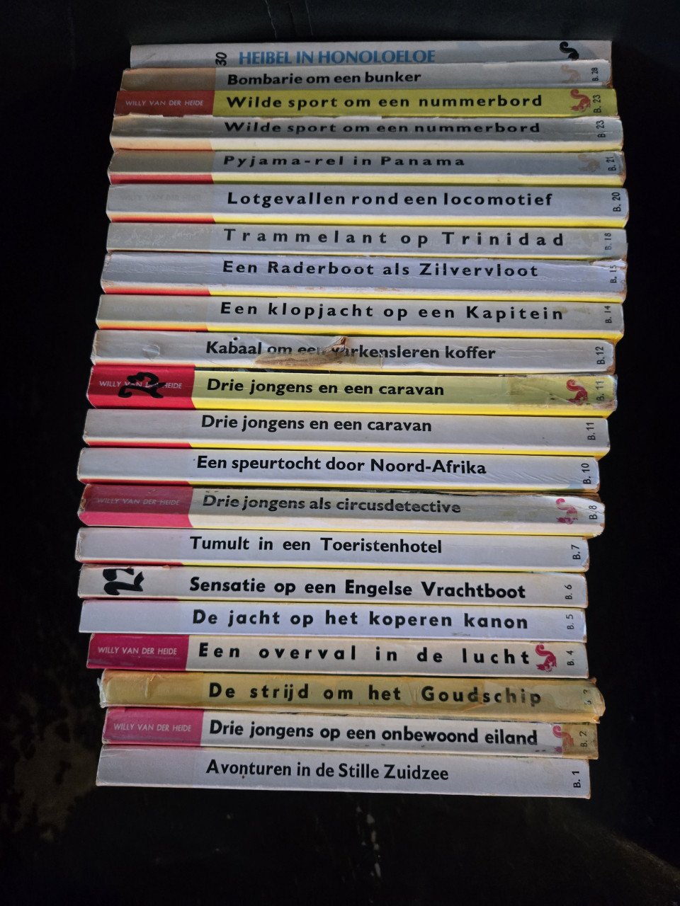 Bob Evers-serie, 21 boekjes:  Willy van der Heide