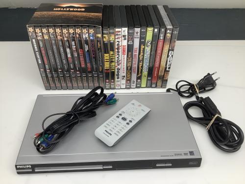 DVD speler Philips met afstandsbediening + veel films op dvd