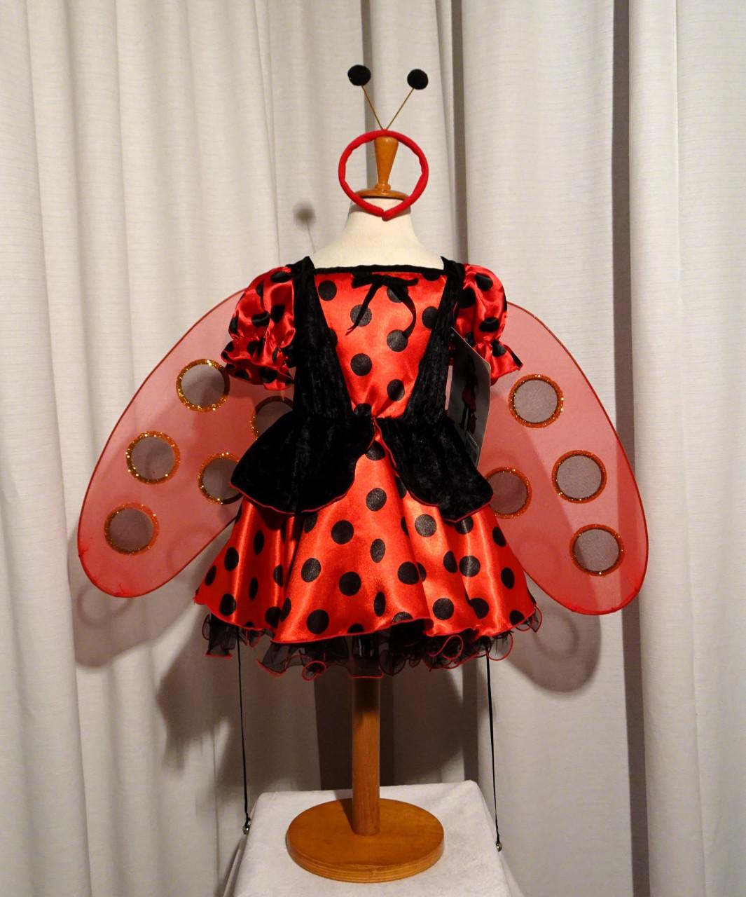 Nieuw 104-110-116 Lady Bug Lieveheersbeestje Jurk + Vleugels