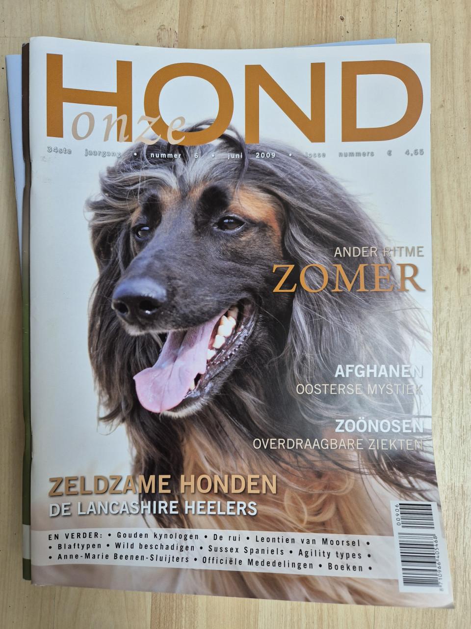 Diverse jaargangen van het mooie glossy maandblad de onze hond