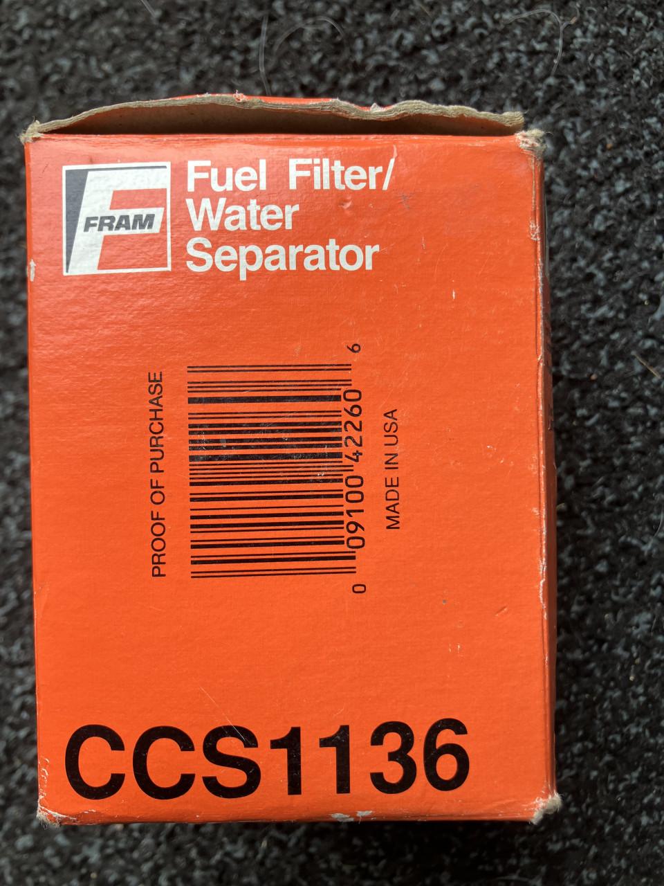 Fram dieselfilterhuis met reserve filter