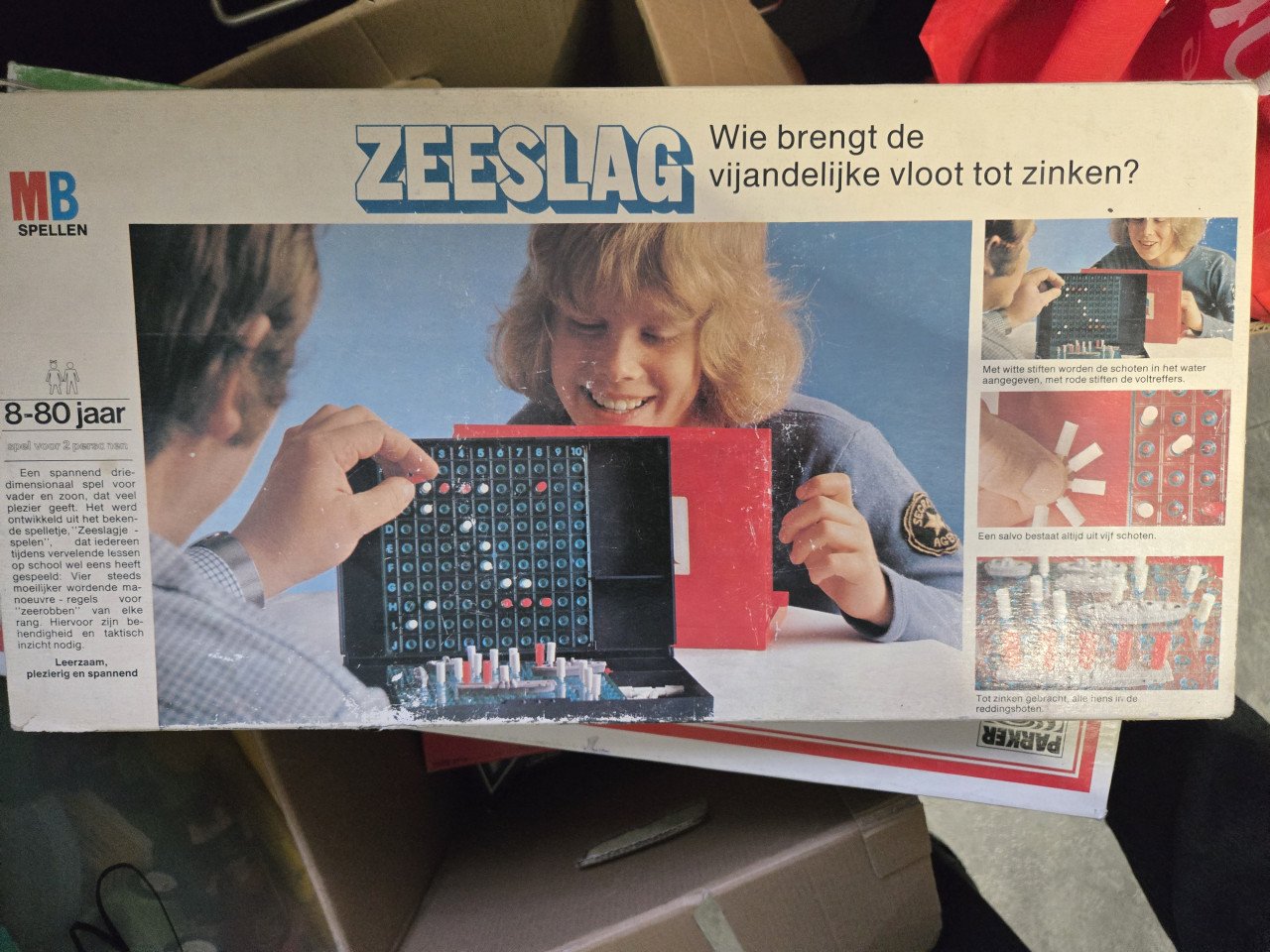 Spel: Zeeslag. In goede nette staat Compleet Doos licht beschadigd