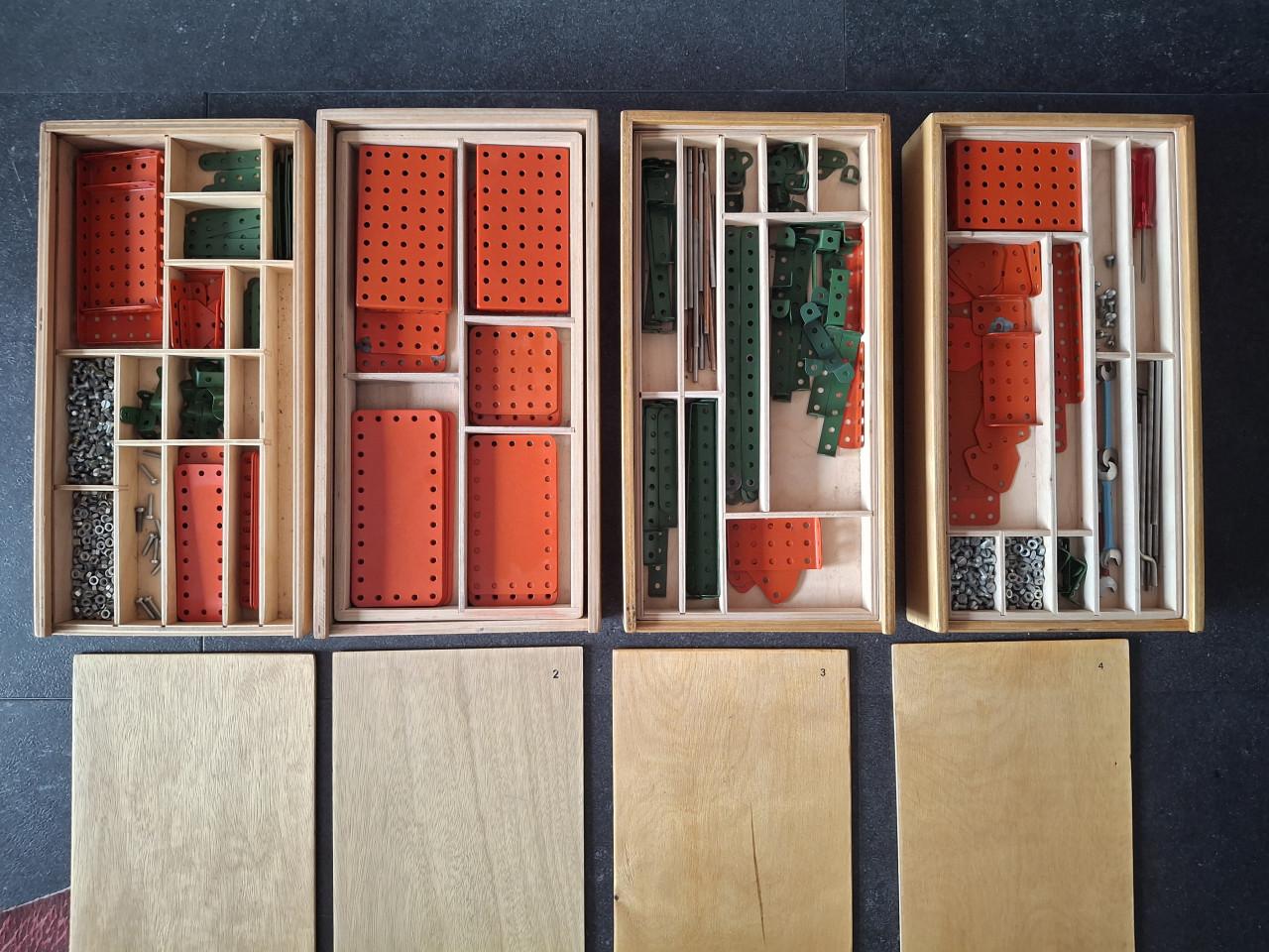 Meccano bouwonderdelen, vintage, uitgebreide collectie i.z.g.st