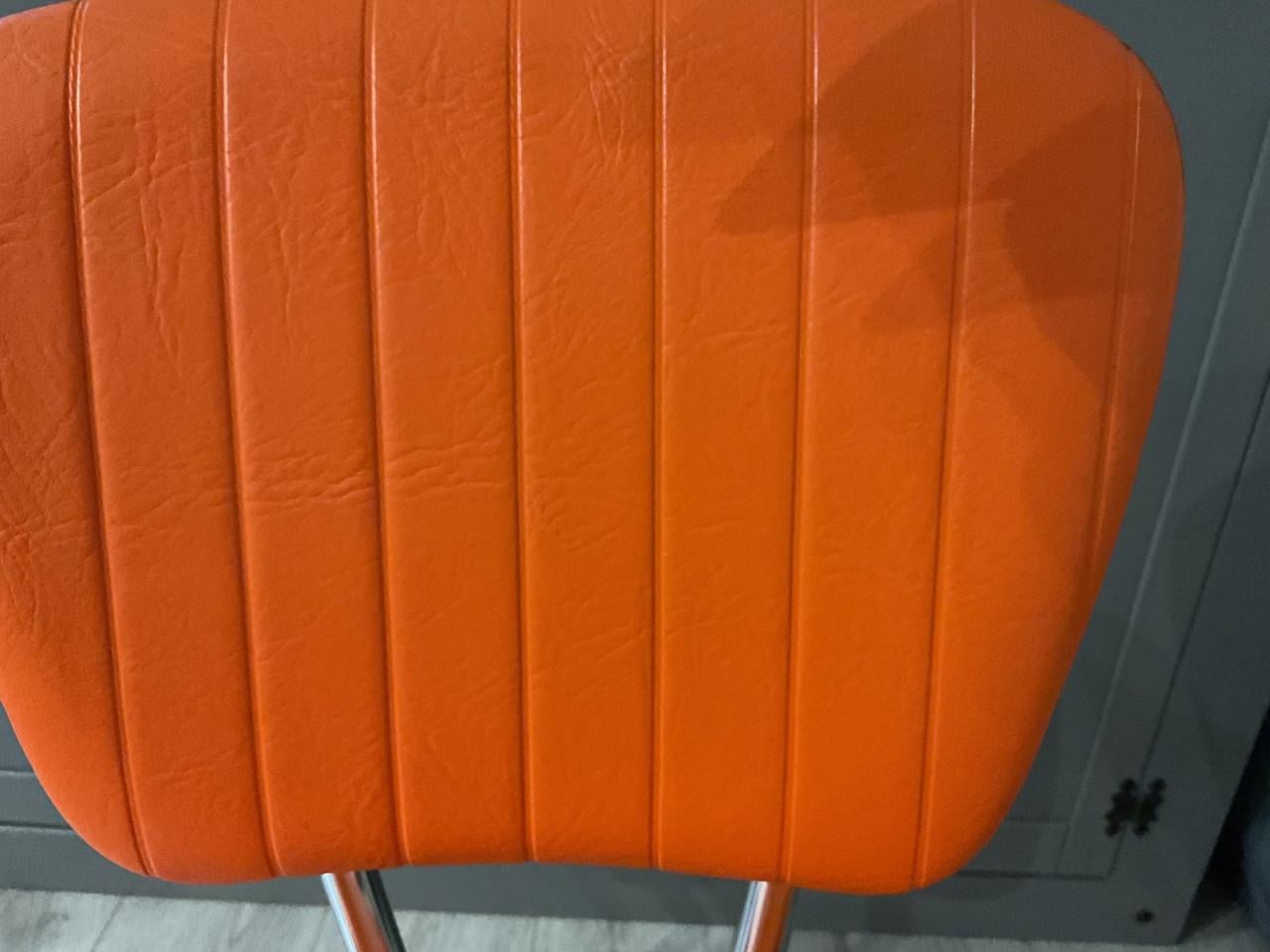 Vintage oranje stoeltjes 2 st