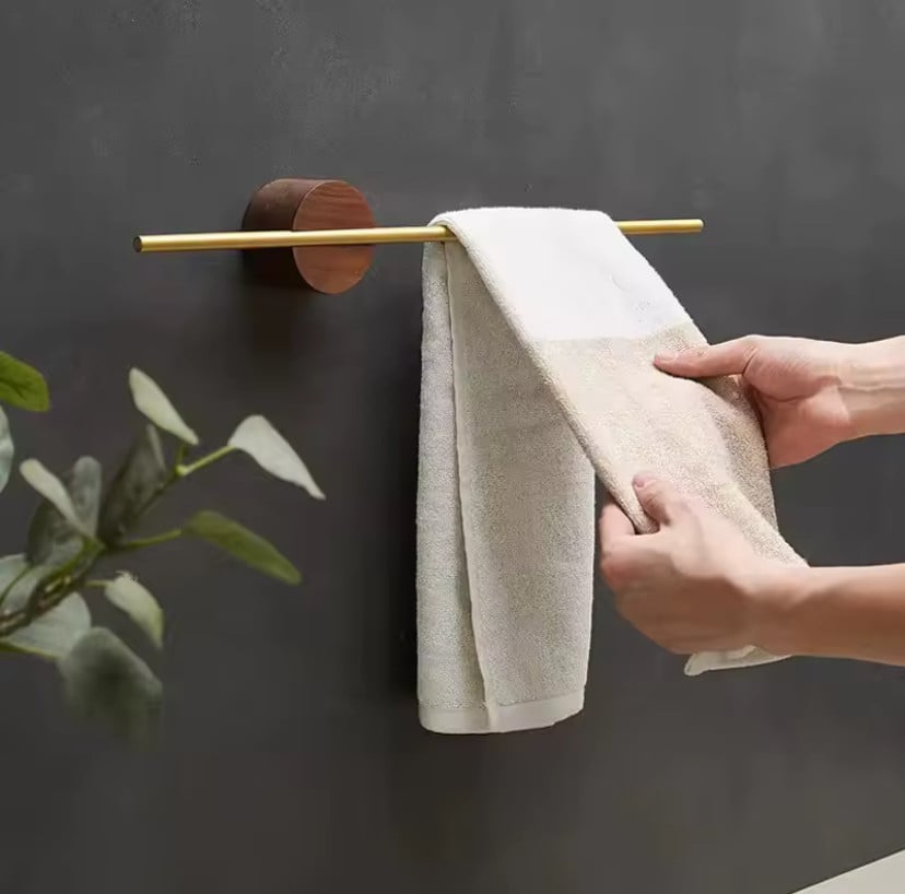 Luxe handdoekhouder goud NIEUW