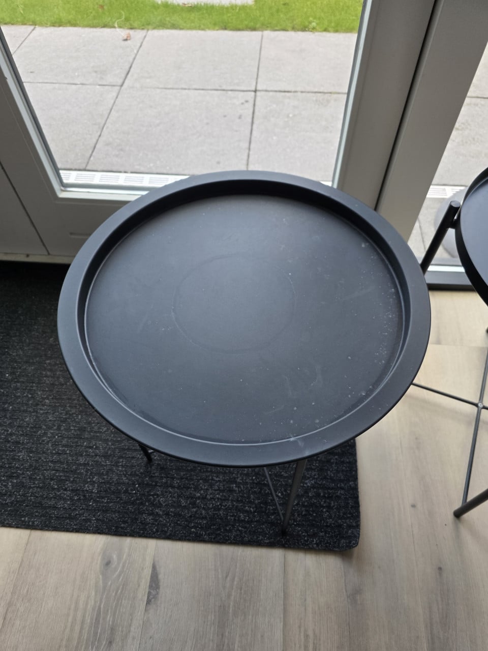 Bijzettafels zwart 2x