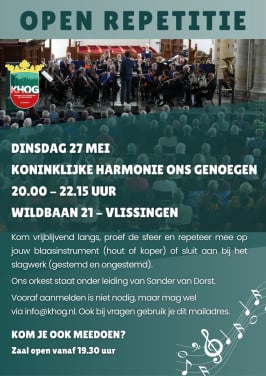 Open Repetitie Koninklijke Harmonie Ons Genoegen